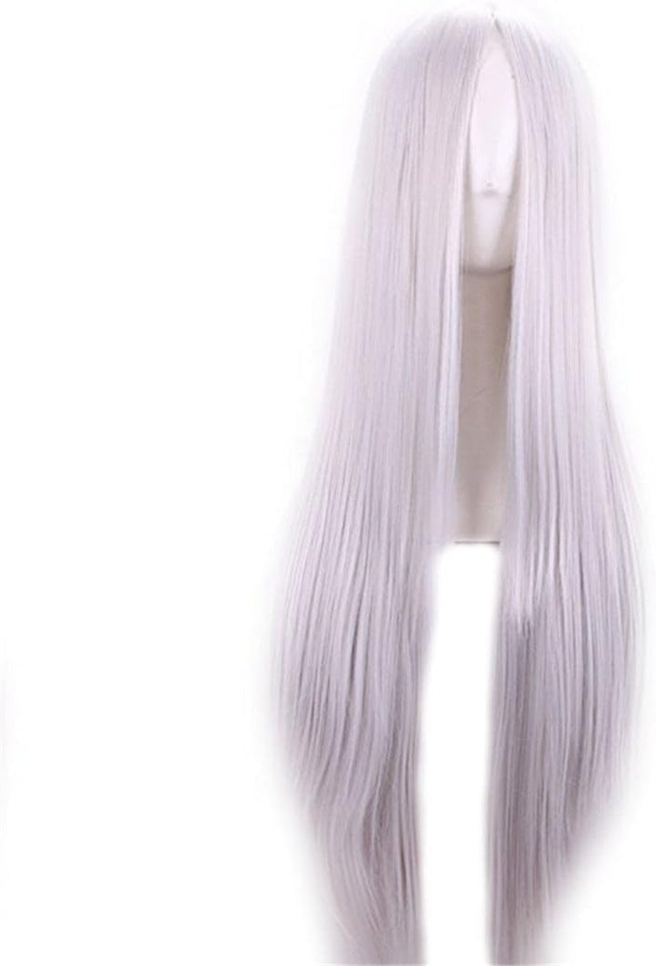 29.5 Inches 75Cm Ladies Long Straight Wig Black Heat Resistant Synthetic Wigs for Fun,Party & Night Out Cosplay Halloween Costume Wig