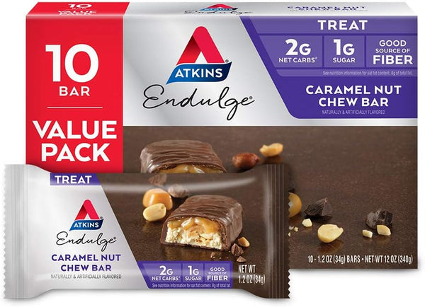 Endulge Caramel Nut Chew Bar, 10 Count by  Nutritionals, Inc
