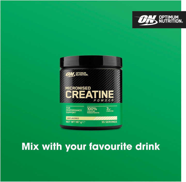 Micronised Creatine Powder, 100% Pure Creatine Monohydrate Powder for Performance and Muscle Power, Unflavoured Shake, 186 Servings, 634 G