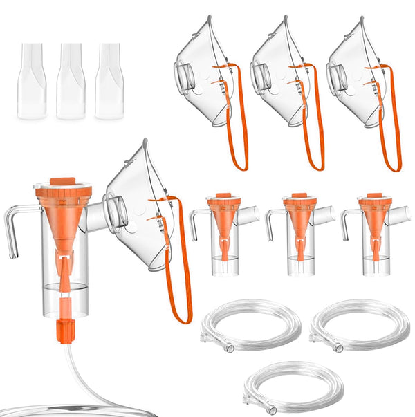 Nebulizer Replacement Parts for Adults Portable Nebuliser Accessories Kit Mask Tubing and Mouthpiece for Home Travel