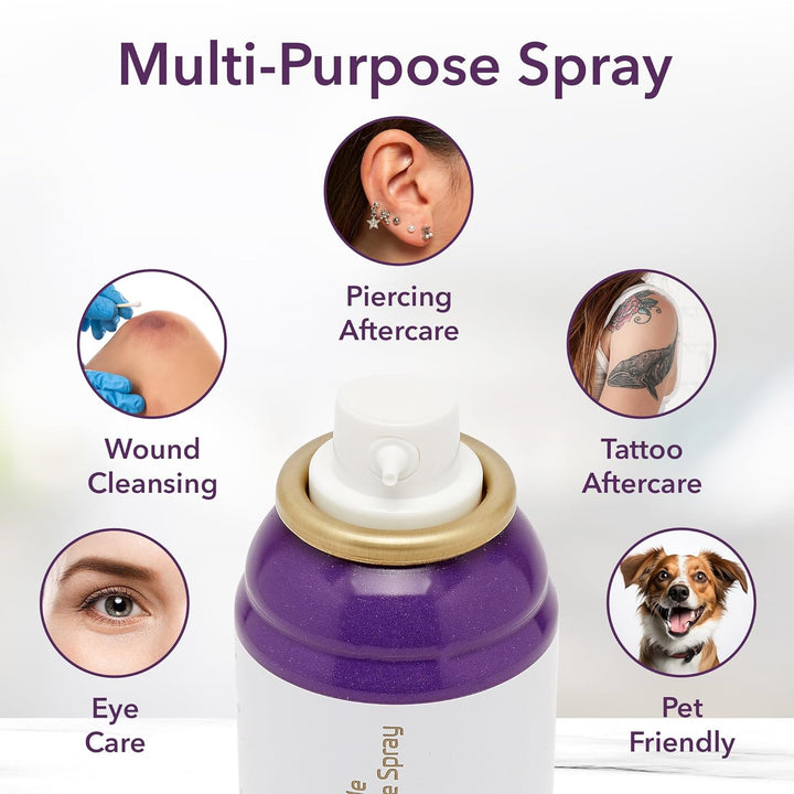 Sterile Saline Spray, Wound Cleansing & Piercing Aftercare Spray - 100Ml