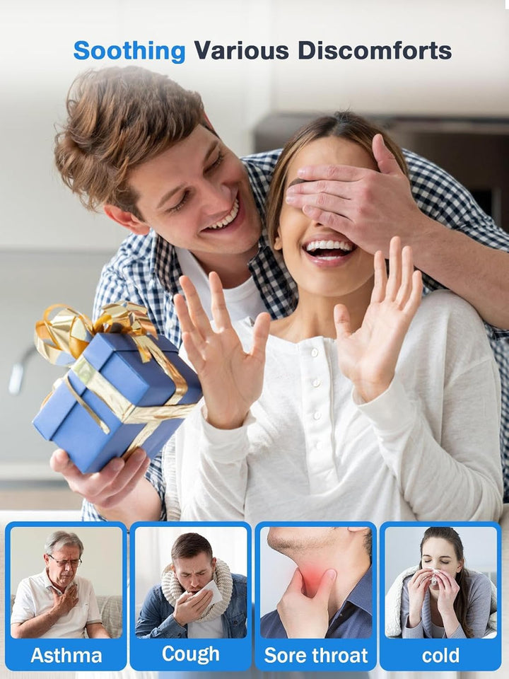 Nebuliser Machine for Adults & Kids, USB-C Rechargeable Nebuliser with Portable Design, Easy to Use & Clean, Silent, Efficient Atomization for Home Use (Full White)