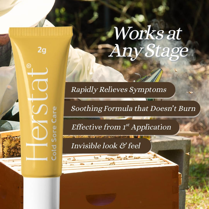 Cold Sore Cream | Effective Coldsore Treatment Provides Rapid Relief and Aids Healing with 3% Propolis | Use at Any Stage