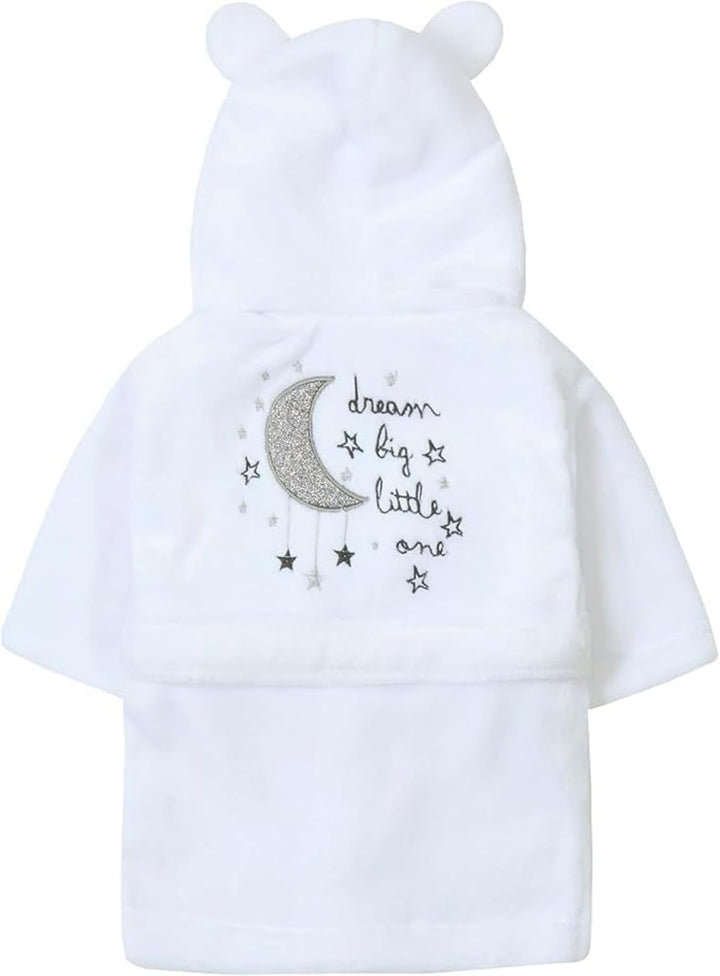 Baby Town Boys Girls Infants Unisex Soft Plush Flannel Fleece Hooded Bath Robe Dressing Gown Sizes 0-24 Months