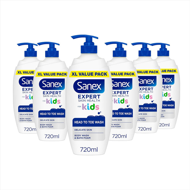 Expert Skin Health Head to Toe Kids’ Body Wash 720Ml - Protects Delicate Skin - Children’S Shower Gel - Gently Cleanses - 12H Hydration - Dermatologically Tested - Paediatrician Approved