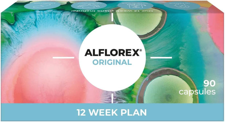 Alflorex Original - Daily Gut Health Probiotics - Contains Bifidobacterium Longum Bacterial Culture Strain 35624 - No Refrigeration Required - 60 Capsules