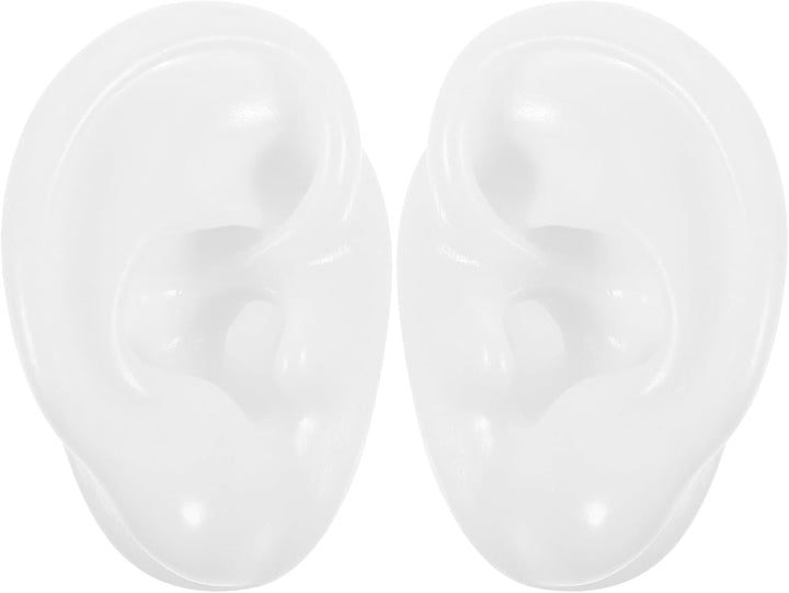 Silicone Artificial Ear Mold for Teaching Ear Cleaning and Hearing Aid Display Realistic in White Odorless for Practice and Demonstration