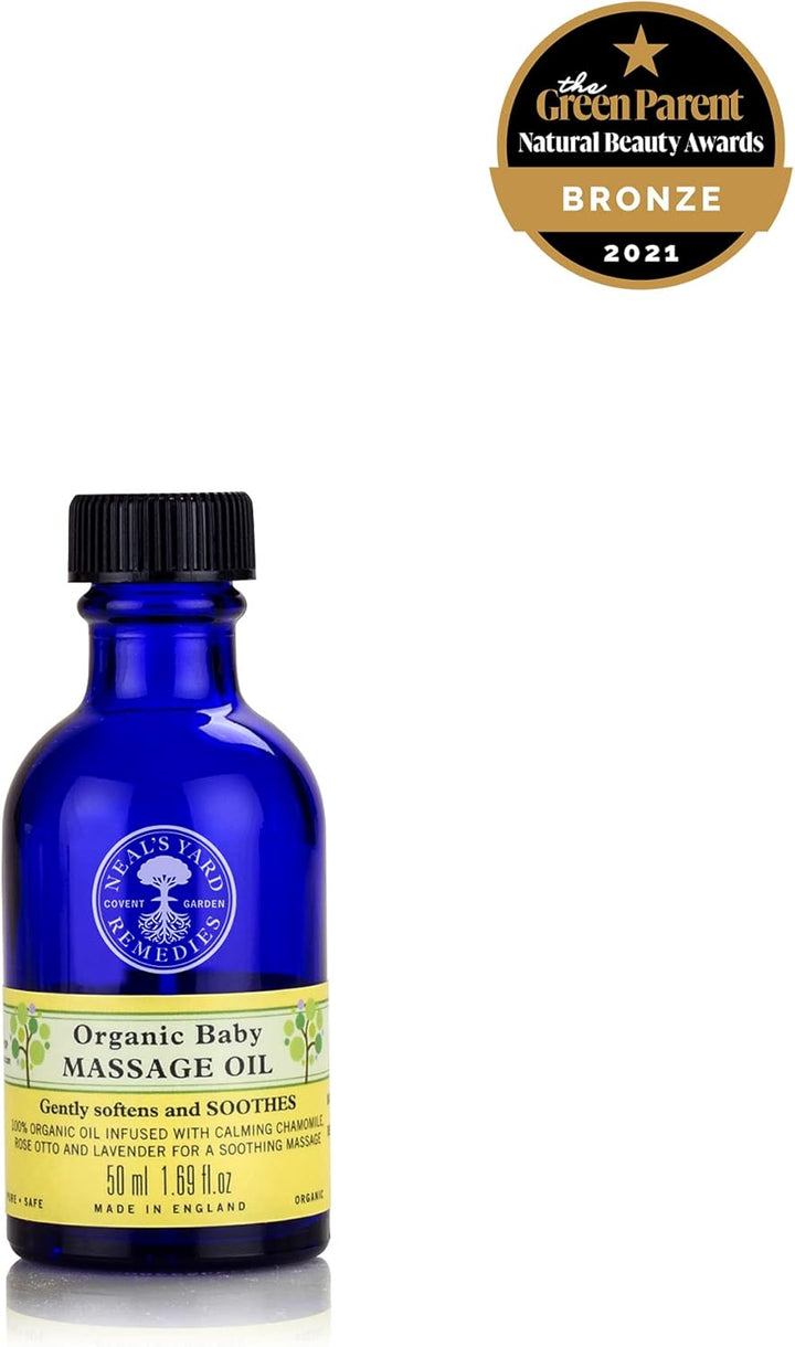 | Baby Massage Oil | Vegan | Organic Lavender and Rose Otto | Soothing & Bonding Massage | Easy on Infant'S Soft Delicate Skin |50 Ml
