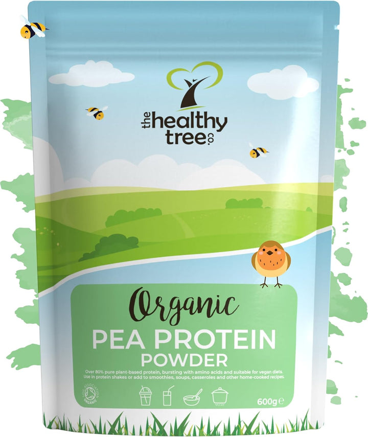 Organic Pea Protein Powder - European Vegan Protein Powder by  for Muscle Growth & Recovery - Non-Gmo and Keto - Natural Unflavoured Pea Protein (600G)