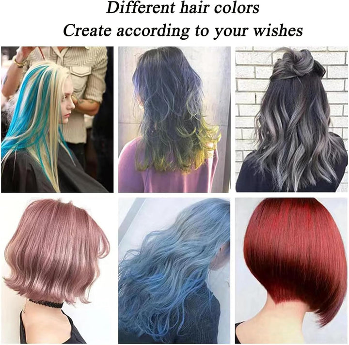 Hair Dye Bowl and Brush Kit - Hair Dying Tools Kit, 5 Pcs Tools for Hair Colouring DIY Salon Hair Coloring Bleaching Tools, Including Dye Bowl, Dye Brush, Double-Sided Brush, Mixing Rod, Ear Cover