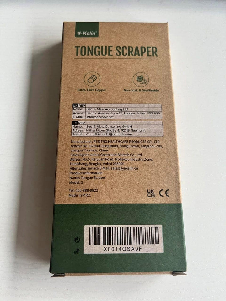 2 Pcs Copper Tongue Scraper Tongue Brush for Oral Care (2 Pcs Copper)