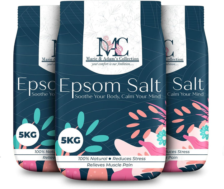 Pure Epsom Salts | Magnesium Sulphate Bath Salt (5 Kg (Pack of 1))