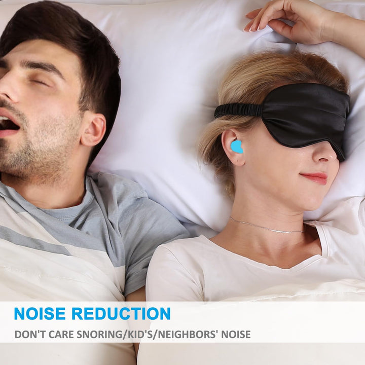 Ear Plugs for Sleeping, 16 Moldable Noise Cancelling Silicone Earplugs for Swimming, Snoring, Sleep and Studying