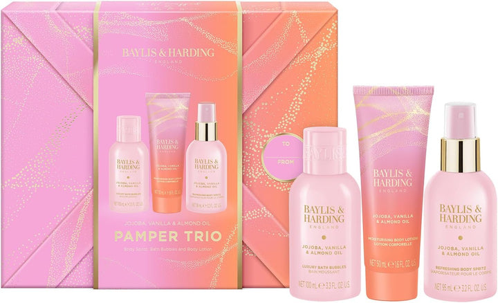 Jojoba, Vanilla & Almond Oil Luxury Pamper Present Gift Set - Vegan Friendly