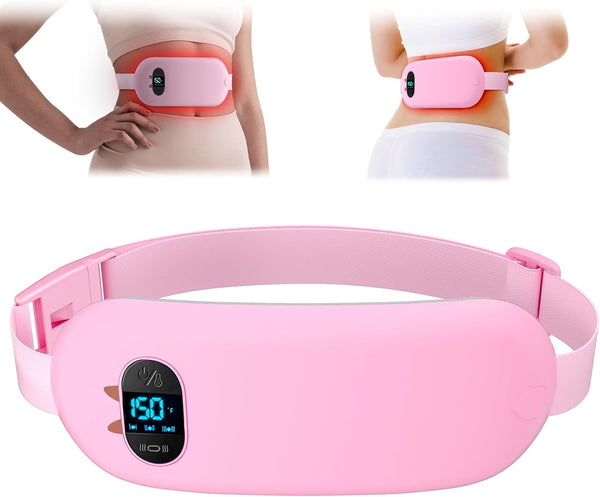 Heat Pad for Period Pain Relief, Upgraded 6 Heat Massage Modes Electric Fast Heating Pad for Lower Back Pain Cramp Heated Belt Menstrual Rechargeable USB Heating Pad Gifts for Women Girl Her Christmas