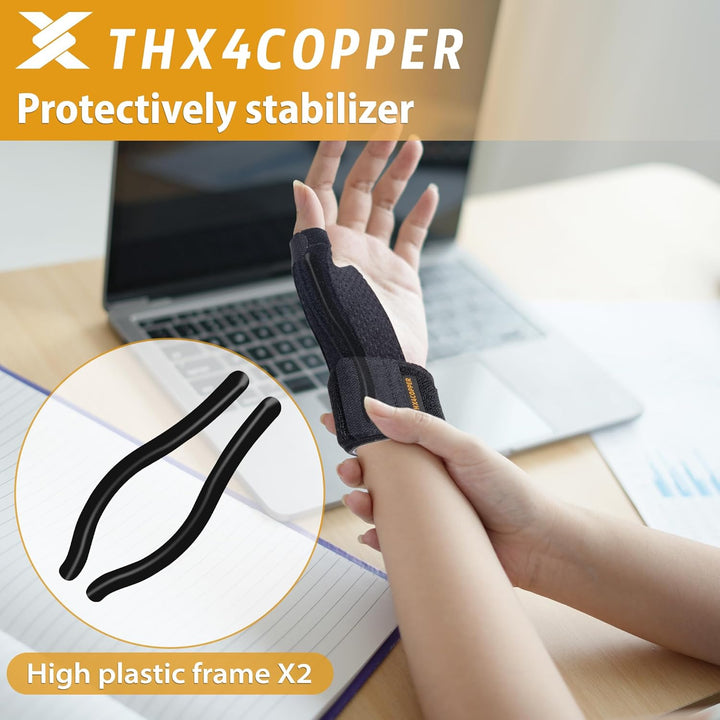 Reversible Thumb & Wrist Stabilizer Splint for Trigger Finger, Pain Relief, Arthritis, Tendonitis, Sprained, Carpal Tunnel, Breathable