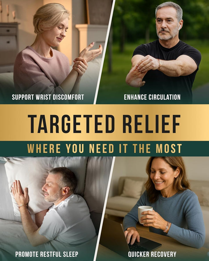 ® Pure Copper Magnetic Bracelet - Magnetic Copper Bracelets for Men - Adjustable Cuff + Gift Box (Twisted Copper)