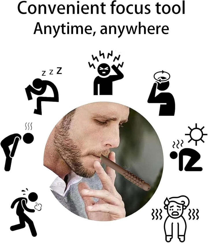 3 PCS Chewable Breathers, Chewing Sticks for Adults, Focus Aid for Work, Study and Travel, Oral Tool, Offers a Subtle Alternative to Nervous Habits like Pen Chewing or Nail Biting.(Purple, Pink, Brown