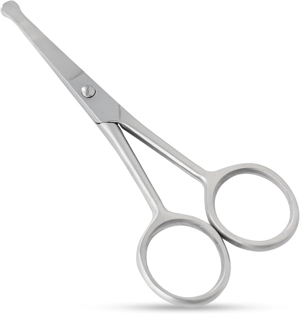 Premium 10Cm Safety Scissors for Baby Nails, Nose, Eyebrows & Facial Hair – Rounded Tip Stainless Steel Grooming Kit for Precise Trimming & Manicure/Pedicure