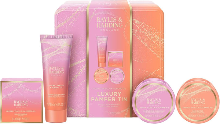 Jojoba, Vanilla & Almond Oil Luxury Pamper Present Gift Set - Vegan Friendly