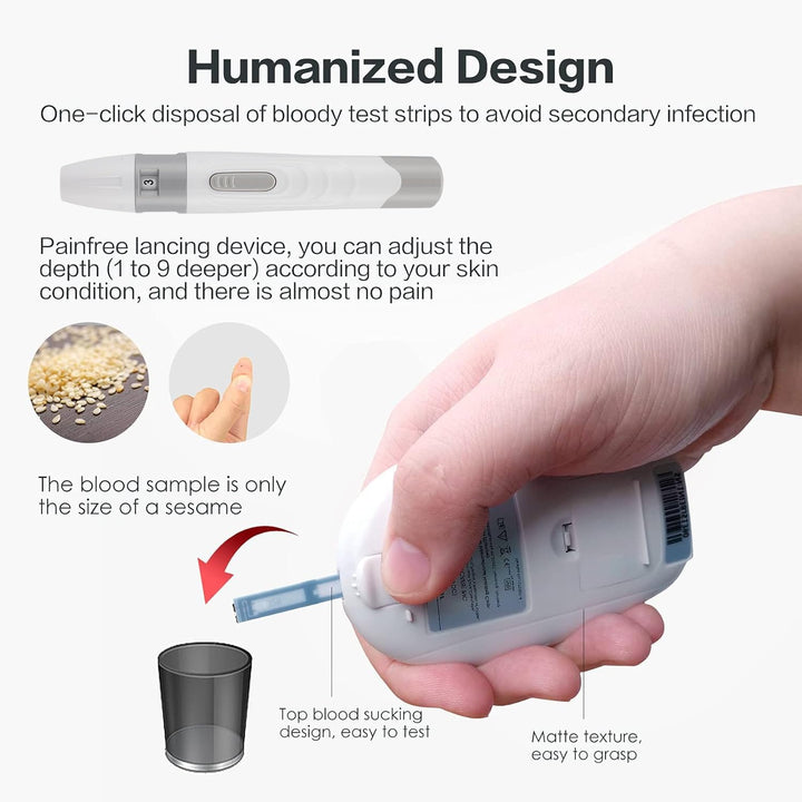 Diabetes Testing Kit/Blood Glucose Monitor Safe-Accu/Blood Glucose Sugar Test Kit with Separated Test Strips Free X 10 & Case for UK Diabetics -In Mmol/L