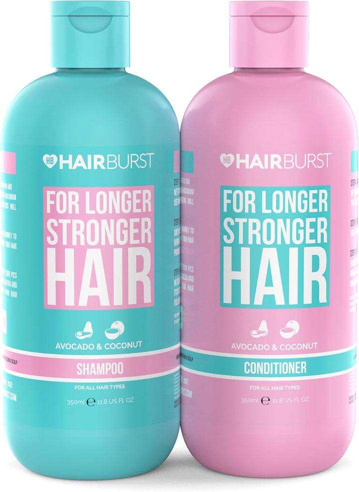 Shampoo and Conditioner Set — SLS Free Hair Growth and Thickening Treatment for Women - Coconut and Avocado Scented - Suitable for All Types, Promotes Strong and Healthy Hair
