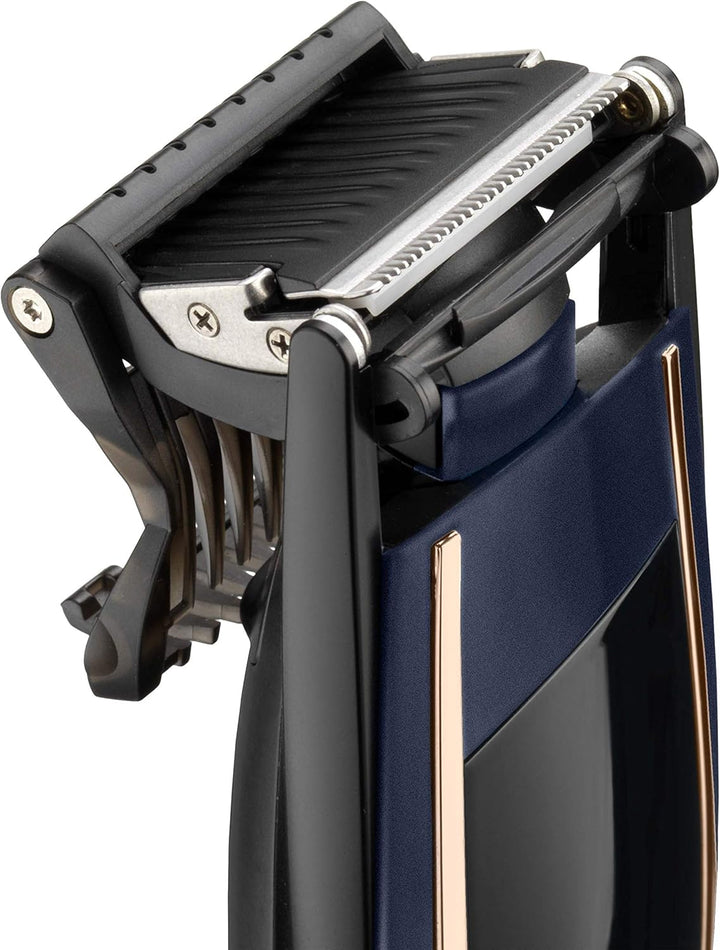 Babyliss Super Stubble XTP Beard Trimmer - Cordless & Waterproof Stubble/Beard Trimmer, 24 Length Settings (0.4-5Mm), Gifts for Men, Blue & Rose Gold, 7898DU