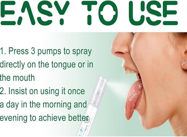 Tongue Repair Spray,So/Re Tongue Relief,Breath Freshener Spray,So/Re Mouth and Ton-Gue Treatment,Remove White Dirt,Instant Dry Mouth Relief,Moisturizing,Natural Ingredients,Mild and Non-Irritating