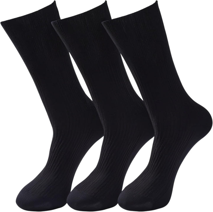 Diabetic Socks for Men UK Size 6-11 | Non Elastic Soft Grip Cotton Rich Socks | Loose Top & Comfortable Fit for Swollen Feet, Poor Circulation & Sensitive Skin