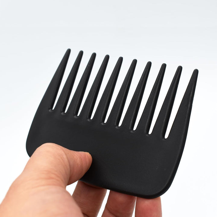 Professional Streaker Combs, anti Static Wide Tooth Hair Styling Detangling Comb Compact Palm-Sized No Handle Afro Comb for Men Women Curly Wavy Wig Salon Barber Home Office Travel Purse (1)