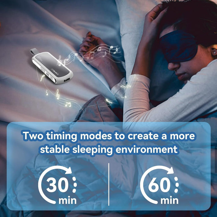 Bluetooth Pillow Speaker for Sleeping，Under Pillow Speaker Bluetooth Bone Conduction Pillow Speaker for Deep Sleeping (White)