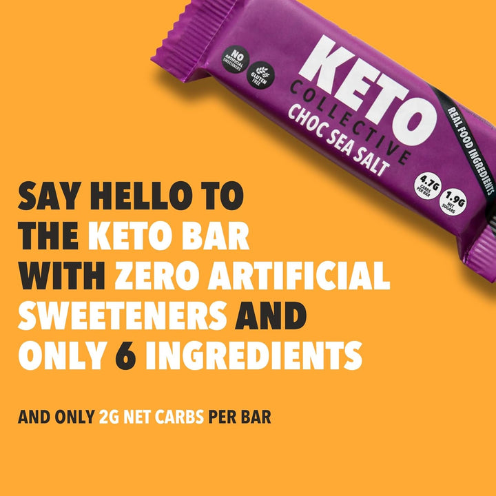 Keto Bars 15X40G | 2G Net Carbs | Keto Snacks | High Fibre | Natural Ingredients | Source of Protein | Low Carb Snacks | Gluten Free | Vegan | Made in the UK | No Artificial Sweeteners