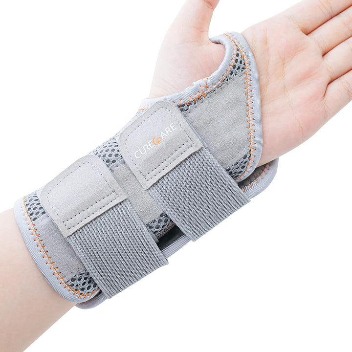 New Updated Carpal Tunnel Wrist Splint, Adjustable Wrist Support Brace with 2 Straps, Professional Wrist Stabilizer for Pain Relief, Repetitive Injuries Recovery (Left Hand-Gray, L/XL)
