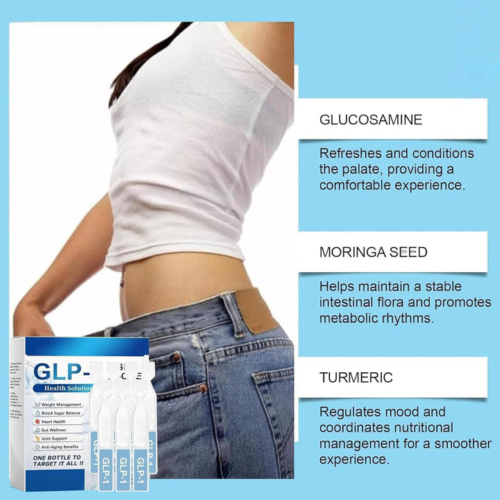 GLP-1 Six-In-One Solution Oral Liquid,Advanced GLP-1 Oral Liquid, GLP-1 Drops, GLP-1 Peptide Complex Serum, GLP-1 Oral Solution, Natural Plant Extract, for Men & Women (4 Box*7Pcs)