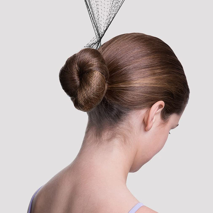 Brown Hair Nets for Buns Kit - 50PCS 50Cm Ballet Bun Nets and 10 PCS U Shaped Bobby Pins, Individual Package, Elastic Edge Mesh for Girls Women Dance Catering Working