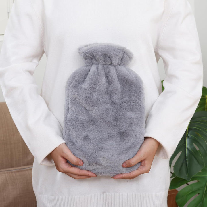 Hot Water Bottle Cover - Soft Cover, 2L, Grey