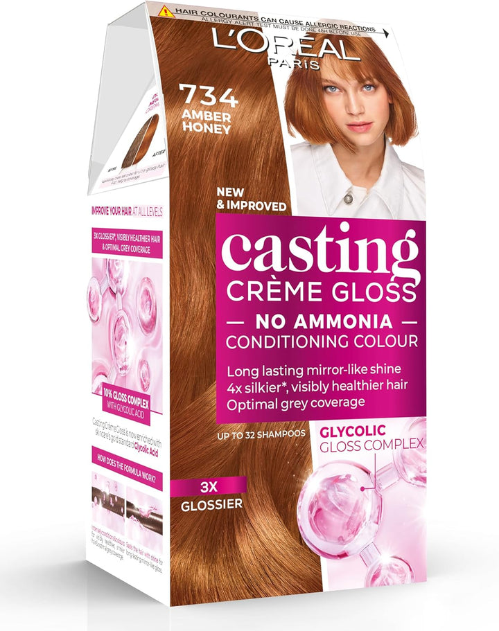 Casting Crème Gloss 600 Dark Blonde: This No-Ammonia, Semi-Permanent Hair Colour Lasts 32 Washes. Enjoy up to 3X Glossier, 4X Silkier, Visibly Healthier Hair with a Luminous Dark Blonde.