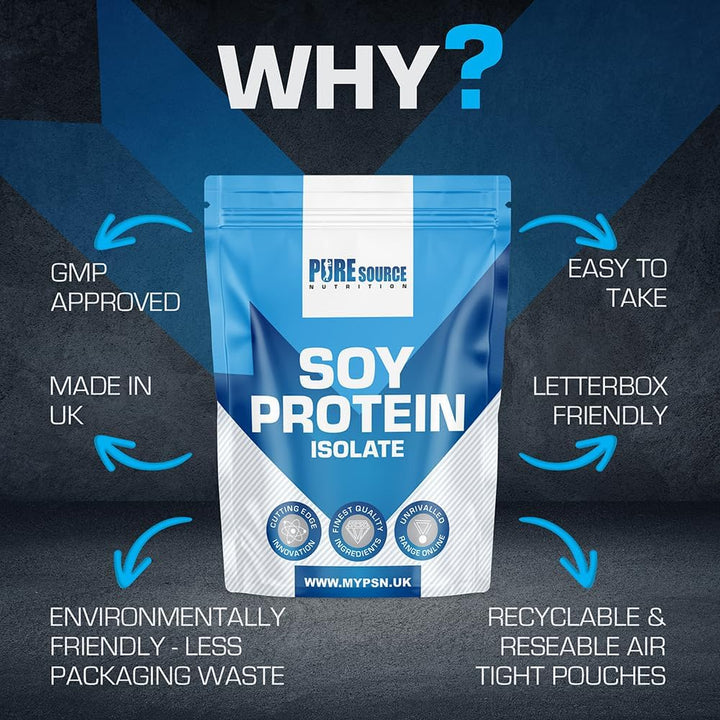 Soy Protein Isolate Powder (90% Protein) 5Kg Chocolate SOYA Protein Vegan Powder for Superfood Supergreens Dairy Free Plant Based Protein (5Kg, Chocolate)