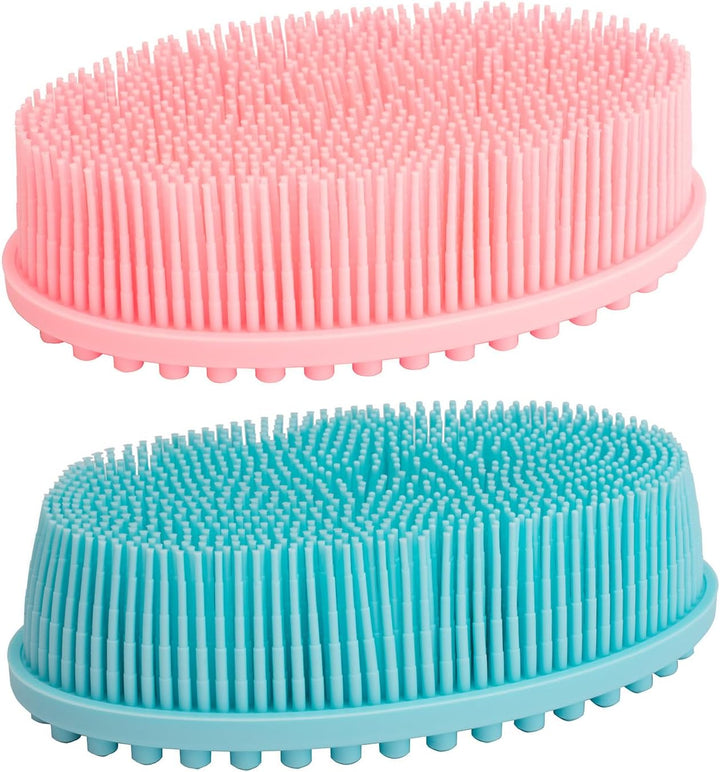 Silicone Body Scrubber Exfoliating Shower Bath Body Brush 2 Pack