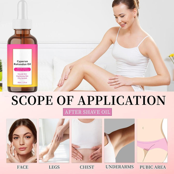 Cyperus Rotundus Oil,60Ml Cyperus Rotundus Skin Serum,Cyperus Rotundu Oil for Hair Removal,Effective Hair Removal Solution,Moisturizing Soothing Treatment for Sensitive Skin