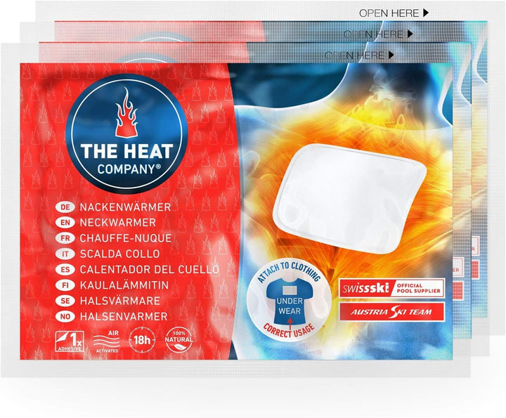 Neckwarmer - 3 Pieces - EXTRA WARM - Adhesive - Body Warmer - 18 Hours Pleasant Warmth - Instant Heat - Air Activated - Purely Natural