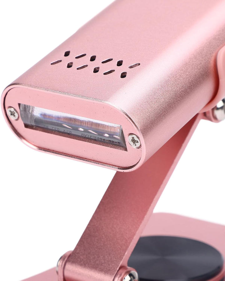 Fast Curing Hair Extension Lamp with Adjustable Brightness Levels, LED Hair Extension Lamp for Home Salon Use, 6W Output Power (Rose Gold)