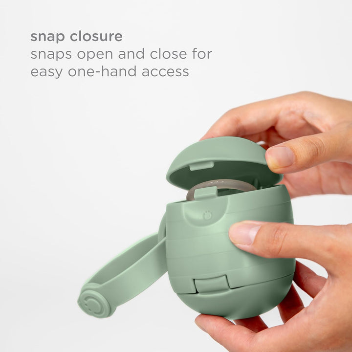 On-The-Go Soother Pod, Dummy Holder, Keeps Baby'S Binkies Clean and Accessible, Portable for Travel, Diaper Bag Accessory Must Have for Newborns, Sage Green