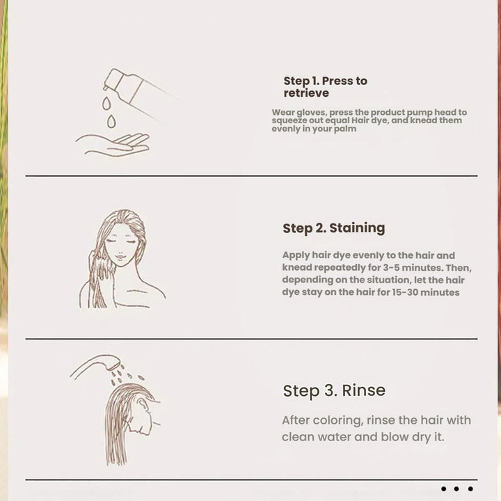 Nourishing Plant-Based Hair Color,Long-Lasting Floral Dye, Even and Natural Gray Hair Coverage, Softens and Adds Shine,Plant-Based Formula for Men & Women - Instant Effect (Natural Black)