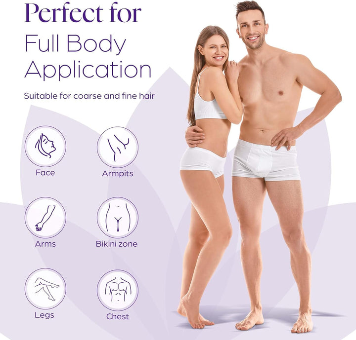 Fleece Strips for Warm Wax and Sugar Paste [Pack of 150] Skin-Friendly and Tear-Resistant Hair Removal Strips Made of Fleece for Any Type of Depilation on Leg, Chest, Back, Intimate Area and Face