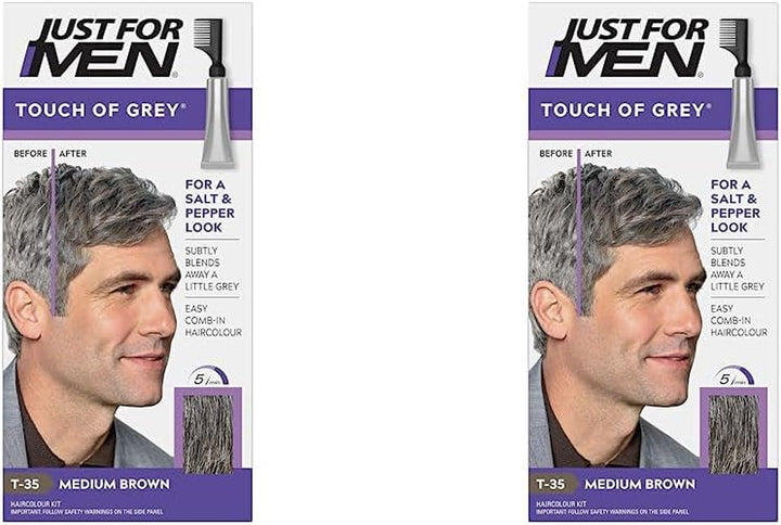 Touch of Grey, Black Hair Dye for a Natural Salt & Pepper Look, T55