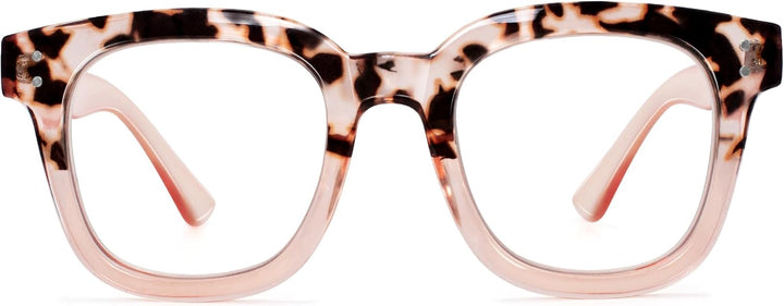 Women Blue Light Glasses,Oversize Blue Light Glasses for Women, anti Eyestrain & UV Protection Computer Eyeglasses (Tortoiseshell)
