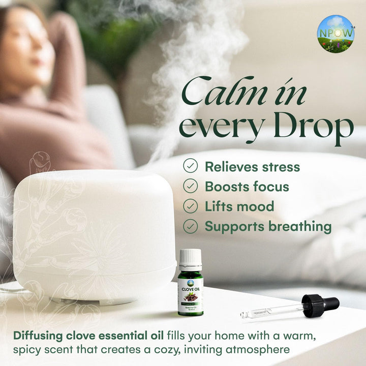 Clove Oil for Toothache Pain Relief for Adult – Oil of Cloves for Toothache Natural Dental Solution, Clove Bud Oils, Cloves Extract for Oral Care, Tooth Pain Relief and Dental Health - 10Ml