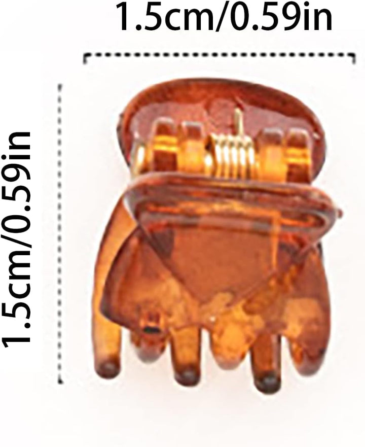Hair Claw Clip 12 Piece Mini Plastic Claw Clips - Small Hair Accessories for Girls & Women