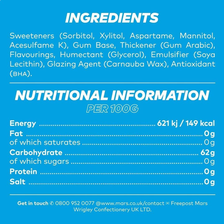 Peppermint Sugar Free Chewing Gum - Long-Lasting, Fresh Flavour - with Xylitol to Support Healthy Teeth and Gums, 30 Packs of 10 (300 Pieces)